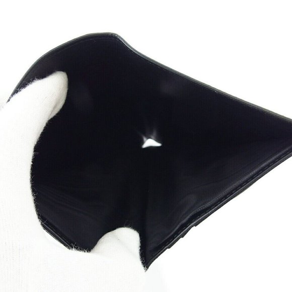 SALVATORE FERRAGAMO Long billing Ganchini Pattern Leather Authentic USED - Picture 11 of 11